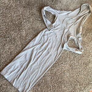 SHEIN Gray Hooded Bodysuit Dress